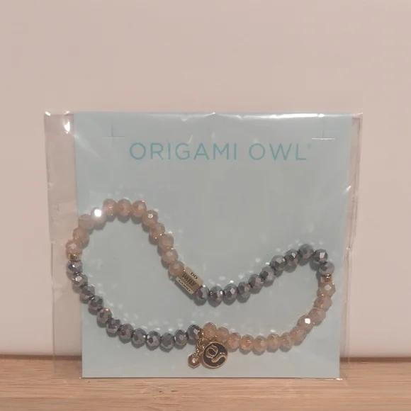 Origami Owl Two-Tone Beaded Bracelet - Picture 1 of 2
